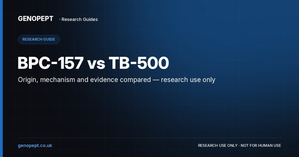 BPC-157 vs TB-500 — GenoPept research guide (research use only)