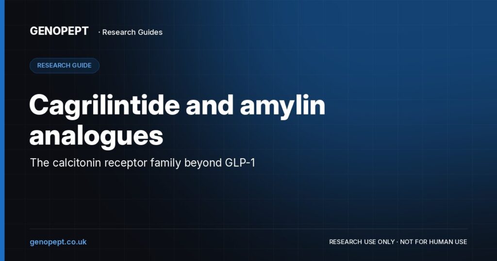 Cagrilintide and amylin analogues — GenoPept research guide (research use only)