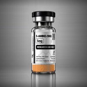 5-Amino-1MQ 50mg NNMT inhibitor research compound vial, lyophilised powder, black cap – GenoPept UK