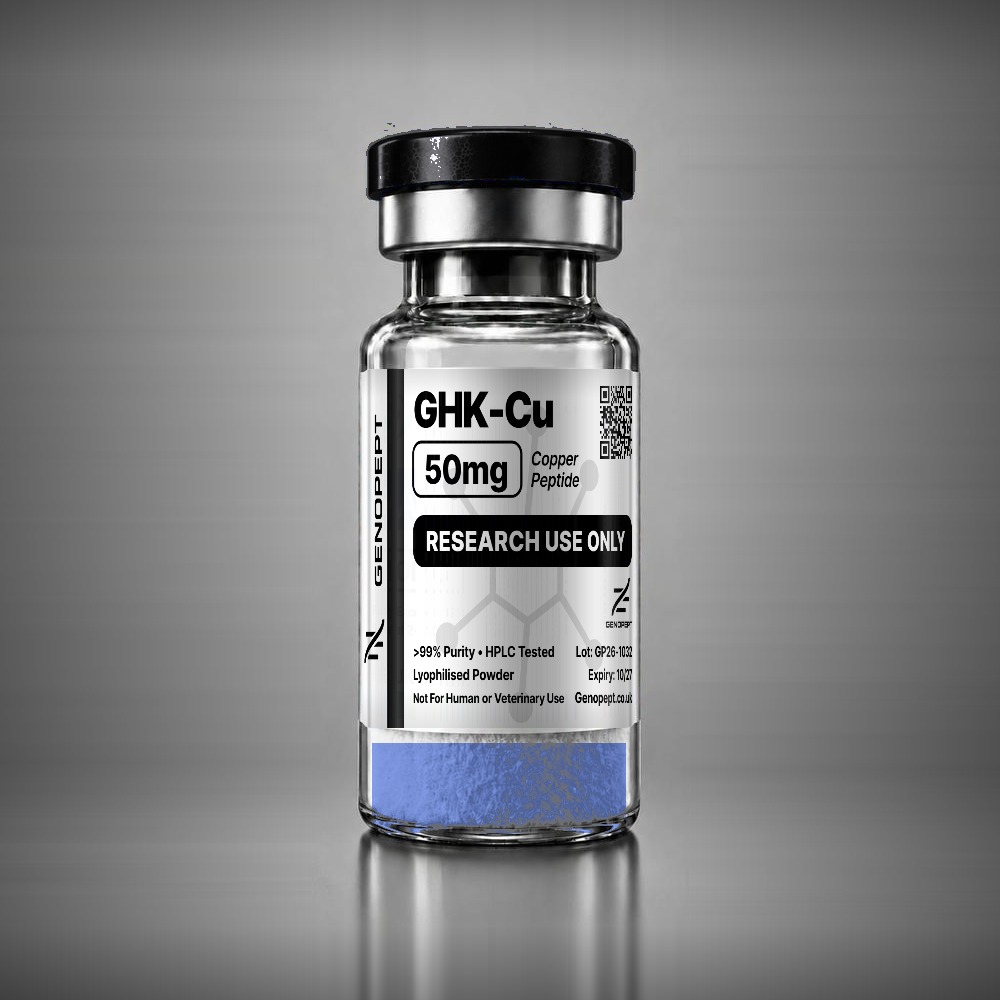 GHK-Cu Copper Peptide 50mg research vial – GenoPept