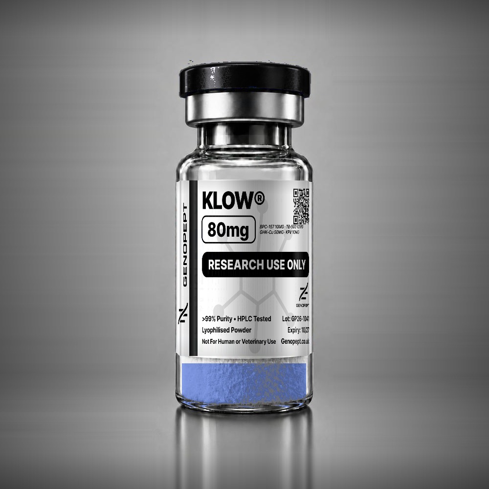 KLOW Blend – BPC-157, TB-500, GHK-Cu & KPV 80mg research vial – GenoPept
