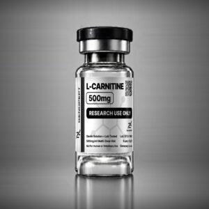 L-Carnitine research solution vial, liquid, sealed multi-dose, black cap – GenoPept UK
