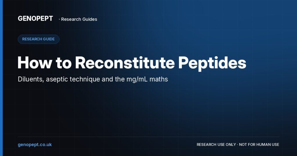 How to Reconstitute Peptides — GenoPept research guide (research use only)