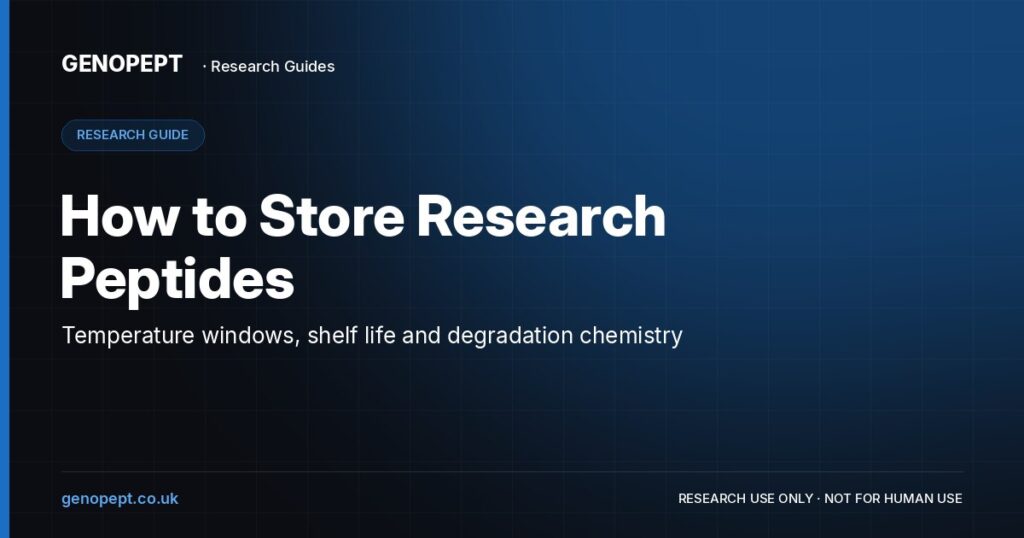 How to Store Research Peptides — GenoPept research guide (research use only)
