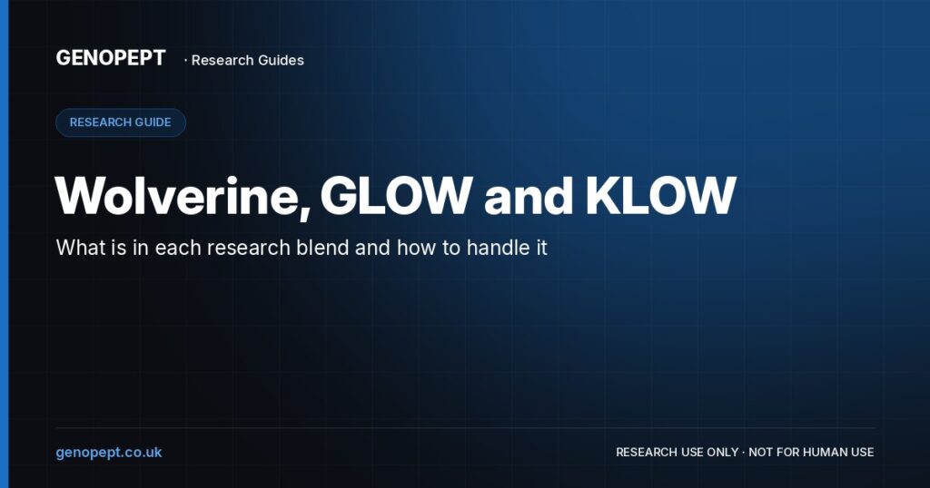 Wolverine, GLOW and KLOW — GenoPept research guide (research use only)