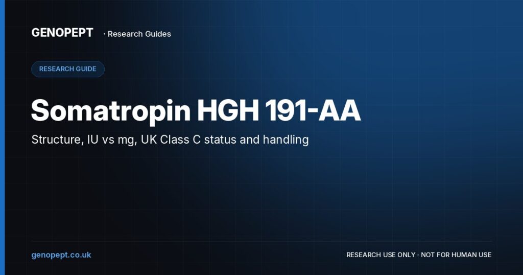 Somatropin HGH 191-AA — GenoPept research guide (research use only)