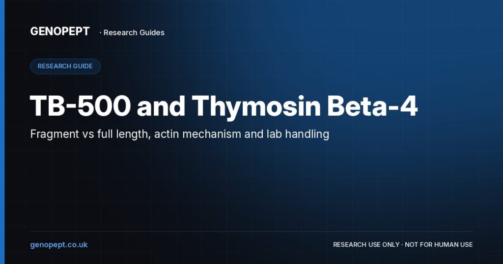TB-500 and Thymosin Beta-4 — GenoPept research guide (research use only)