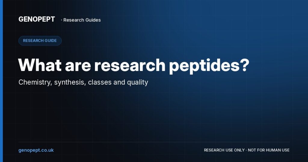 What are research peptides? — GenoPept research guide (research use only)